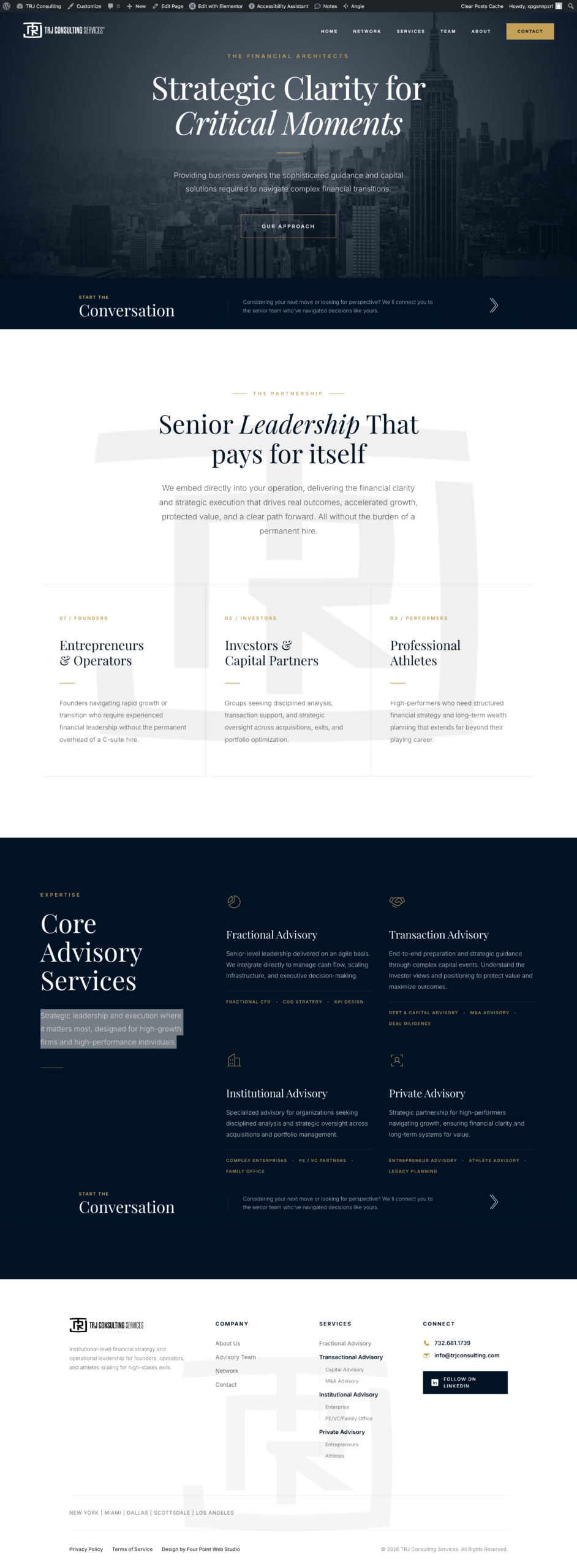 TRJ Consulting Website Preview